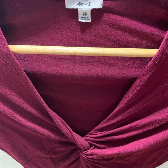 Bodysuit V-Neck XS *Burgundy - Picture 2 of 2
